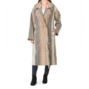 $298 FREE PEOPLE DESERT FRINGE COAT M/L